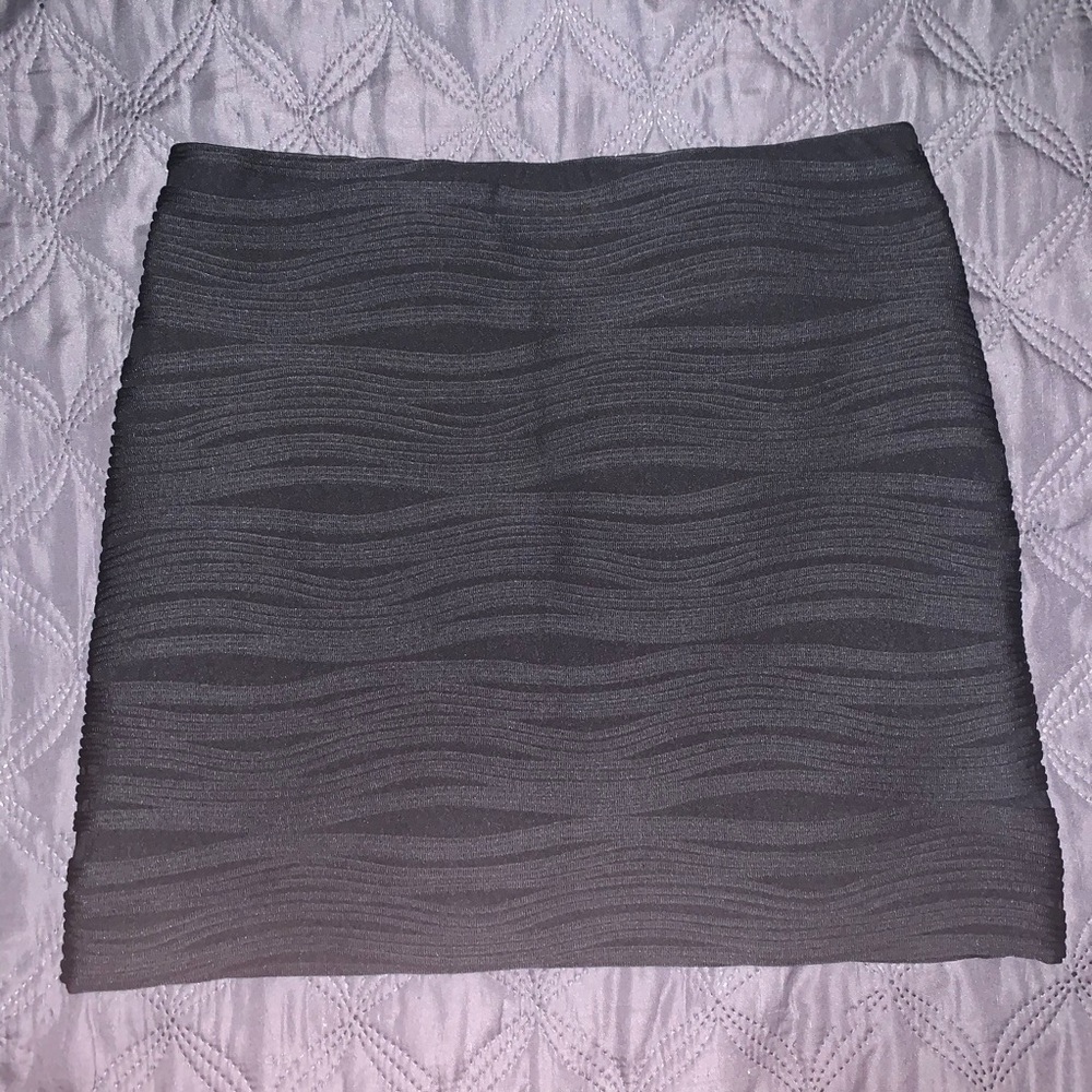 Hot Gal Black Ribbed Mini Skirt